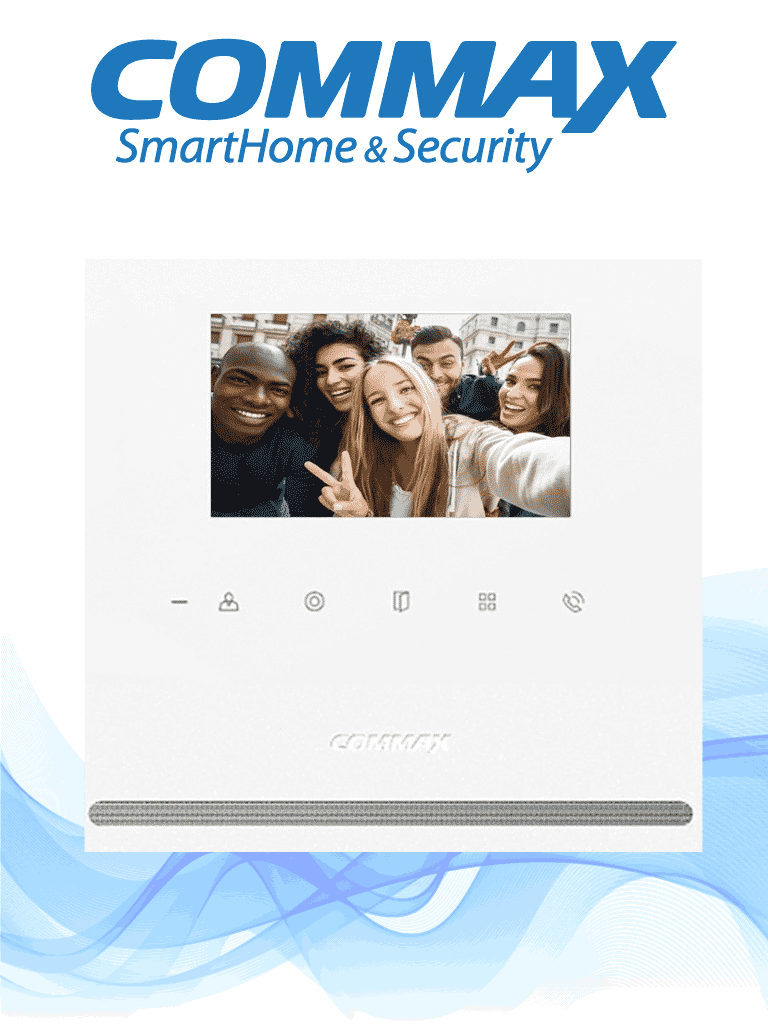 Monitor para video portero Commax CDV43Y 4.3", 2 frentes de calle, auricular, conexión 4 hilos