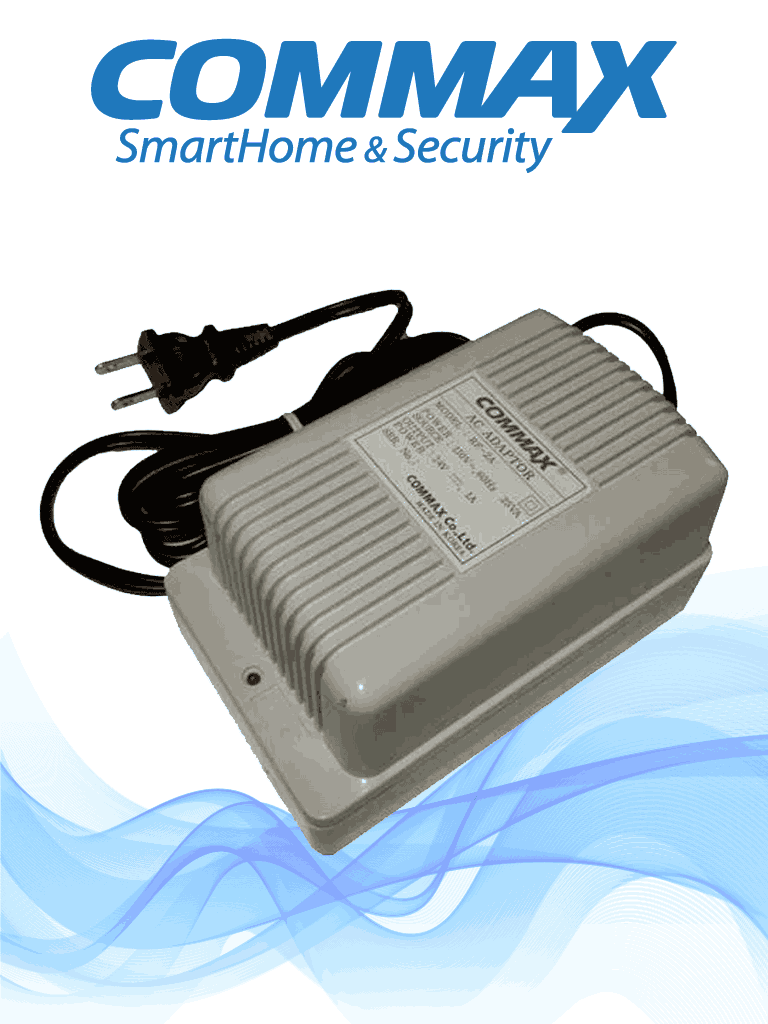 Fuente de Alimentación COMMAX RF2A 24V DC 1A para Videoporteros Modum y Audio, Distribuidores de Piso