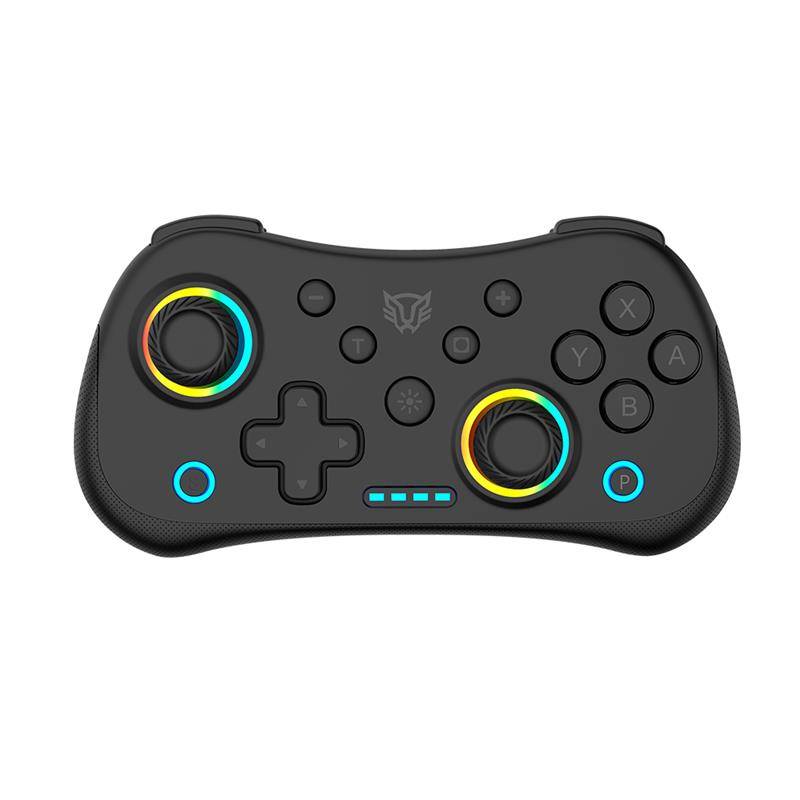 Control BALAM RUSH Inalambrico Kontrol Pocket G555 / Bluetooth 5.0 + Alambrico / Compatible con Nintendo Switch + Lite + Oled + Android + IOS + Pc / Axis Gyro + Funciones Turbo + RGB / Recargable / Negro Azender