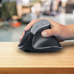 Mouse Ergonómico Vertical Acteck Óptico Virtuos Fitt Pro MI770, Inalámbrico, Bluetooth/USB-C, 1600DPI, Negro