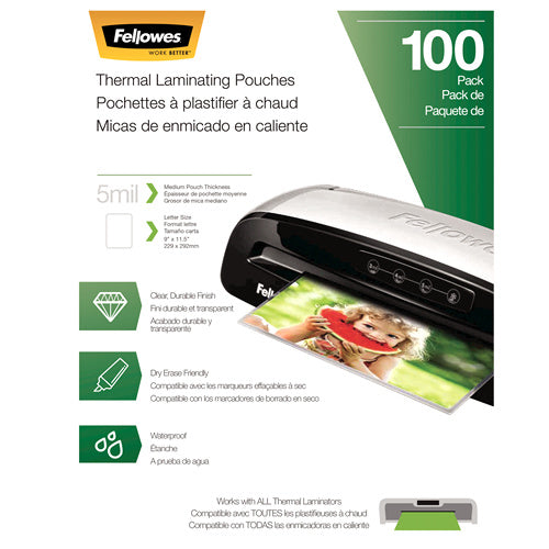 Cubierta Fellowes para Laminadora T/Carta 5 Micras C/100 piezas
