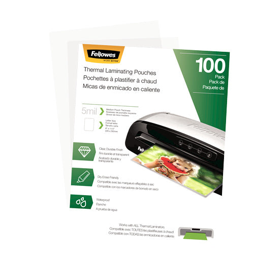 Cubierta Fellowes para Laminadora T/Carta 5 Micras C/100 piezas