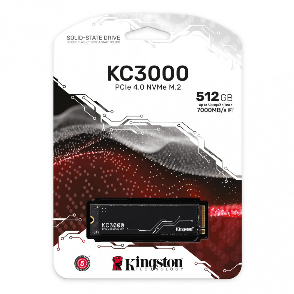 Unidad De Estado Sólido Kingston Kc3000 512G Pcie 4.0 Nvme M.2 Ssd