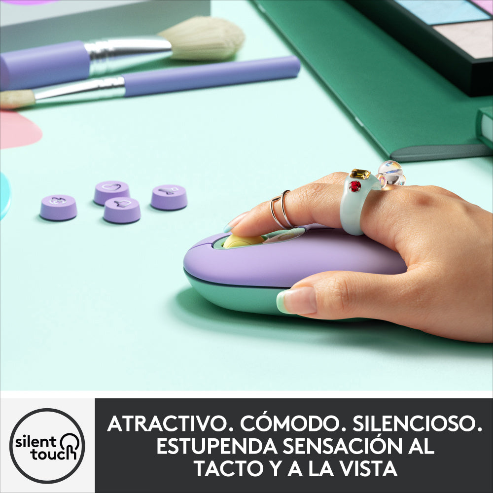 Mouse Pop Logitech Inalámbrico, Emoji Personalizable, Fresh Vibes - 910-006550 FullOffice.com