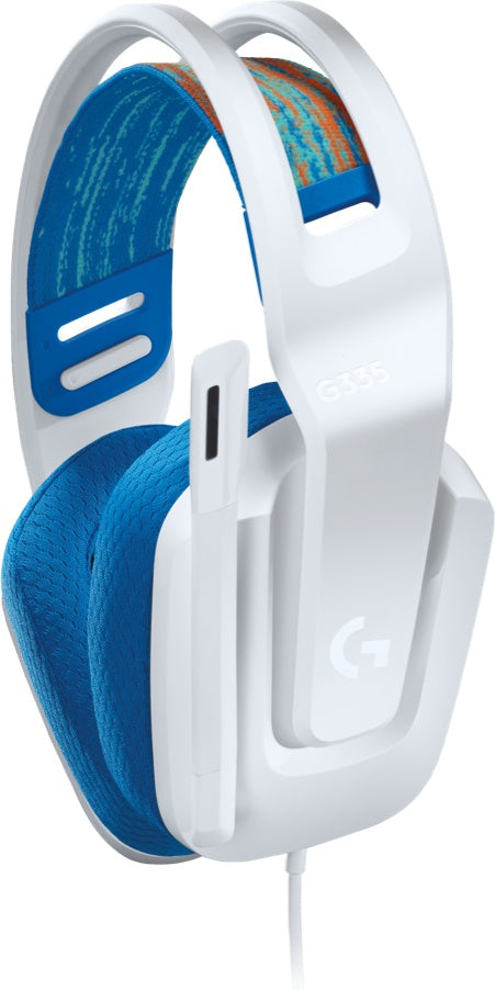 Diadema con Micrófono Gaming Logitech G335 Cableado, Sobre la Oreja, Estéreo, Binaural, Cerrado 36Ohm, 20Hz a 20Khz, Cardioid, Uni Direccional, Mini-Phone (3.5mm) Blanco FullOffice.com