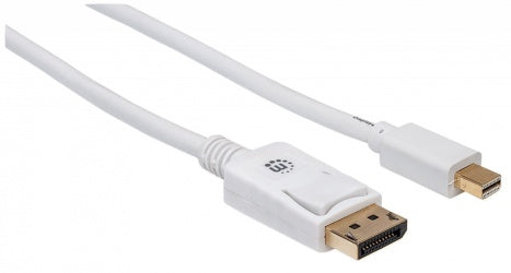 Cable Manhattan Mini Displayport M-M Para Monitor 2M Color Blanco - 324748 FullOffice.com