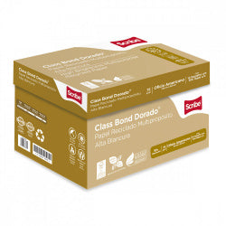 Papel Cortado Scribe Class Bond Dorado Oficio 93% de Blancura 75gr Caja C/5000 Hojas