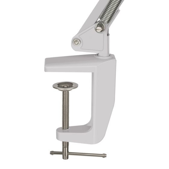 Lámpara Led Steren Con Lupa 5X Brazo Artículado Color Blanco FullOffice.com