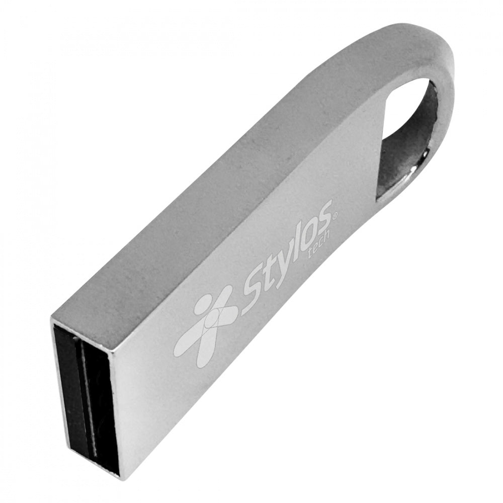 Memoria USB Stylos ST500, 64GB, USB 2.0, Plata