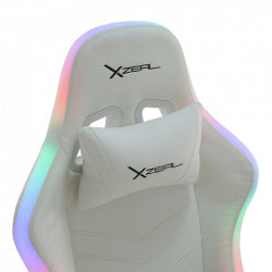XZEAL Silla Gamer RGB XZ15, hasta 150Kg, Blanco