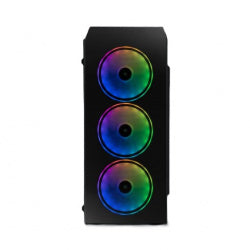 Yeyian Gabinete Krypton YCH-MTA7-01BK, Midi Tower ATX, 3 Ventiladores ARGB, USB 3.0