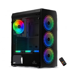 Yeyian Gabinete Krypton YCH-MTA7-01BK, Midi Tower ATX, 3 Ventiladores ARGB, USB 3.0