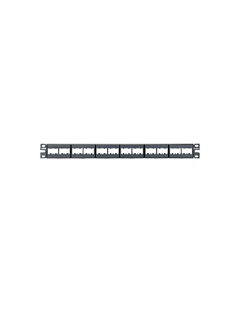 Patch Panel PANDUIT CPP24WBLY, 24 Puertos, 1 UR, Sin Conectores, No Blindado