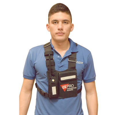 CPP-TXP - Pechera Táctica / Soporte Universal para Radio / Cinta Adherente de Seguridad / Sujeción para Bolígrafo / Uso en Exteriores