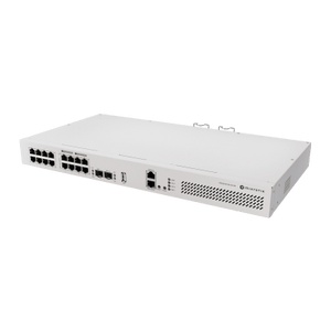 CRS418-8P-8G-2S+RM, Router Switch 17xGEth, 8xPoE/at, 2xSFP+10G RouterOS L5, 1UR, doble PSU
