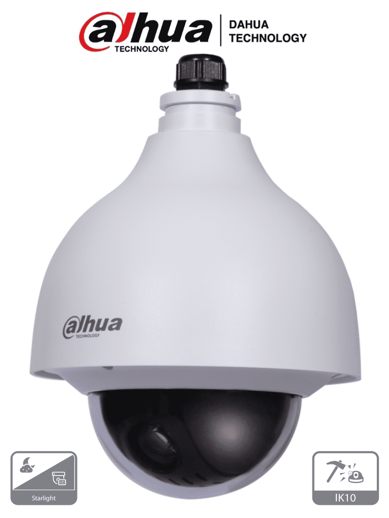 Cámara PTZ Dahua SD40215N-HC-LA 2MP/15x Zoom/ Starlight/ WDR 120dB/ 3D DNR/ IK10/IP67/ Audio/ Alarmas/ CVI/TVI/AHD/CVBS