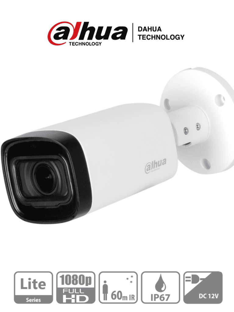 Cámara Bullet DAHUA HAC-HFW1200R-Z-IRE6 2MP/1080p/2.7-12mm/IR 60m/Metal/IP67