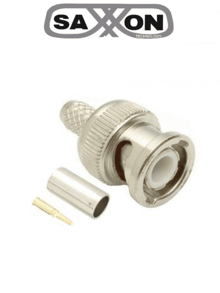Conectores BNC Macho para Apretar Saxxon PSUBR08, Bolsa de 10 Unidades