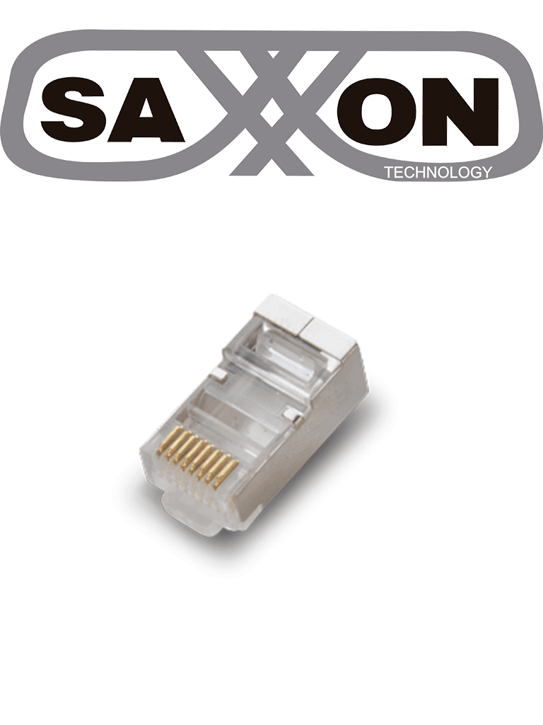 Conector RJ45 SAXXON S901B, UTP/FTP, CAT 5E, Blindado, 100 piezas