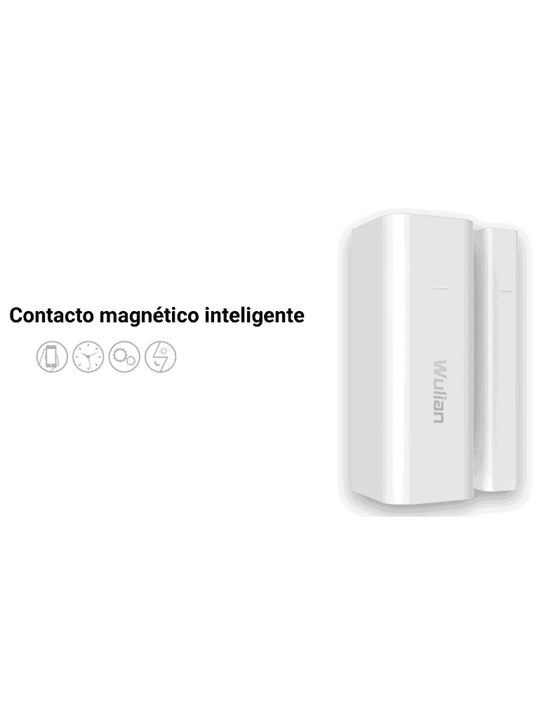 Contacto Magnético Inteligente Zigbee Wulian para Puerta/Ventana - Alertas de Intrusión - Conexión con otros Dispositivos