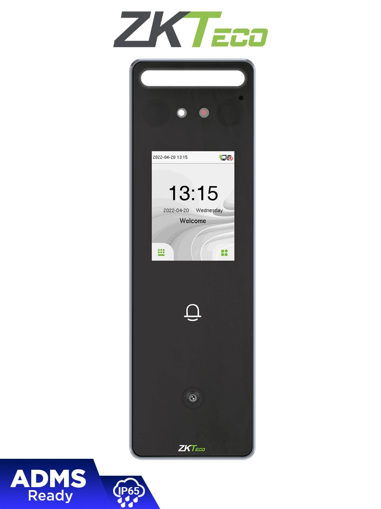 Control de Acceso ZKTeco SpeedFaceV3LQR con Autenticación Facial (500 Rostros), QR (3000 Códigos), 200,000 Eventos, IP65, TCP/IP