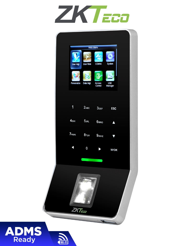 Control de Asistencia y Acceso ZKTeco F22ID con Huella Digital BioID 3000, Tarjeta ID 125 kHz, 30,000 Eventos, Ethernet y WiFi