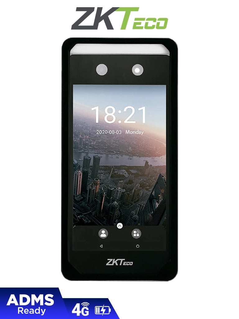 Control de Asistencia ZKTECO Horus-E1 con Autenticación Facial (6000 Rostros), 100,000 Eventos, Wifi, Chip 4G y Batería de Respaldo