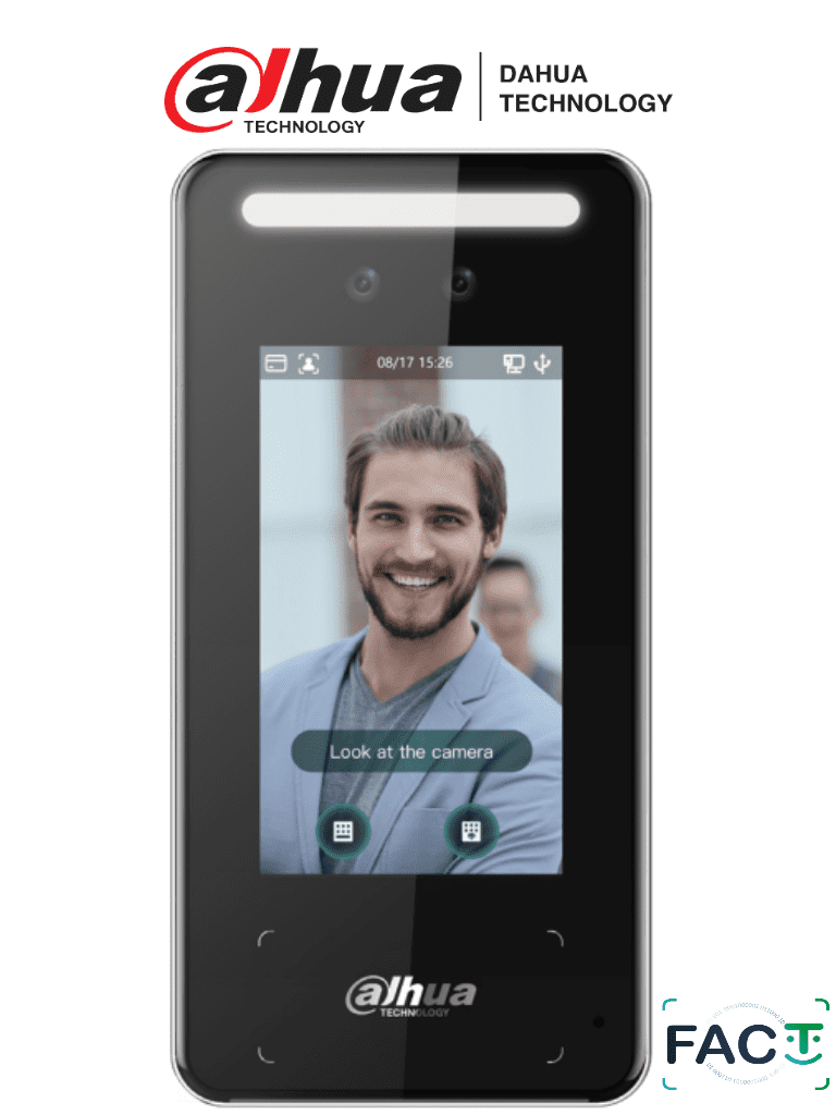 Control de Acceso Dahua ASI6213J-MW con Reconocimiento Facial/ Pantalla 4.3"/ Cámara 2MP/ Luz Blanca/ 6,000 Rostros/ TCP/IP