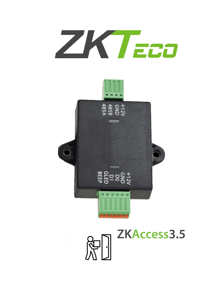 ZKTECO Convertidor RS485 a Wiegand WR485, Soporta 9600 Bps, 12V, Compatible C2260
