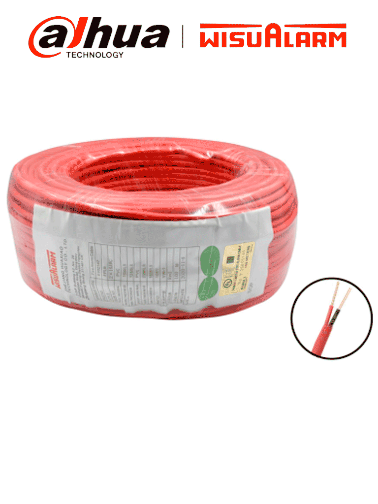 Dahua Cable Sin Blindaje 2X16AWG-U, 305m, PVC UL105 °C, Alta Resistencia al Fuego