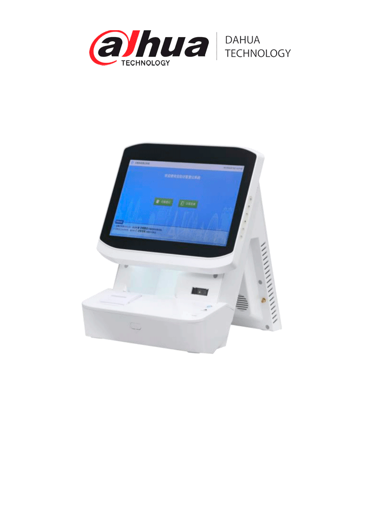 Terminal de Visitantes Dahua ASV1001A con Lector QR, Pantalla Táctil 13,3", LCD 10,1", 2 Cámaras 2MP, DSS PRO