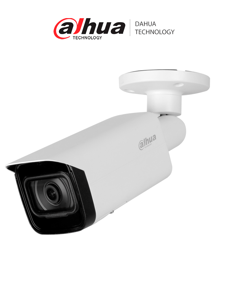 Cámara IP Bullet Dahua 2MP H.265 IR 80 Mts Detección de Rostros MicroSD IP67 IK10 ePoE