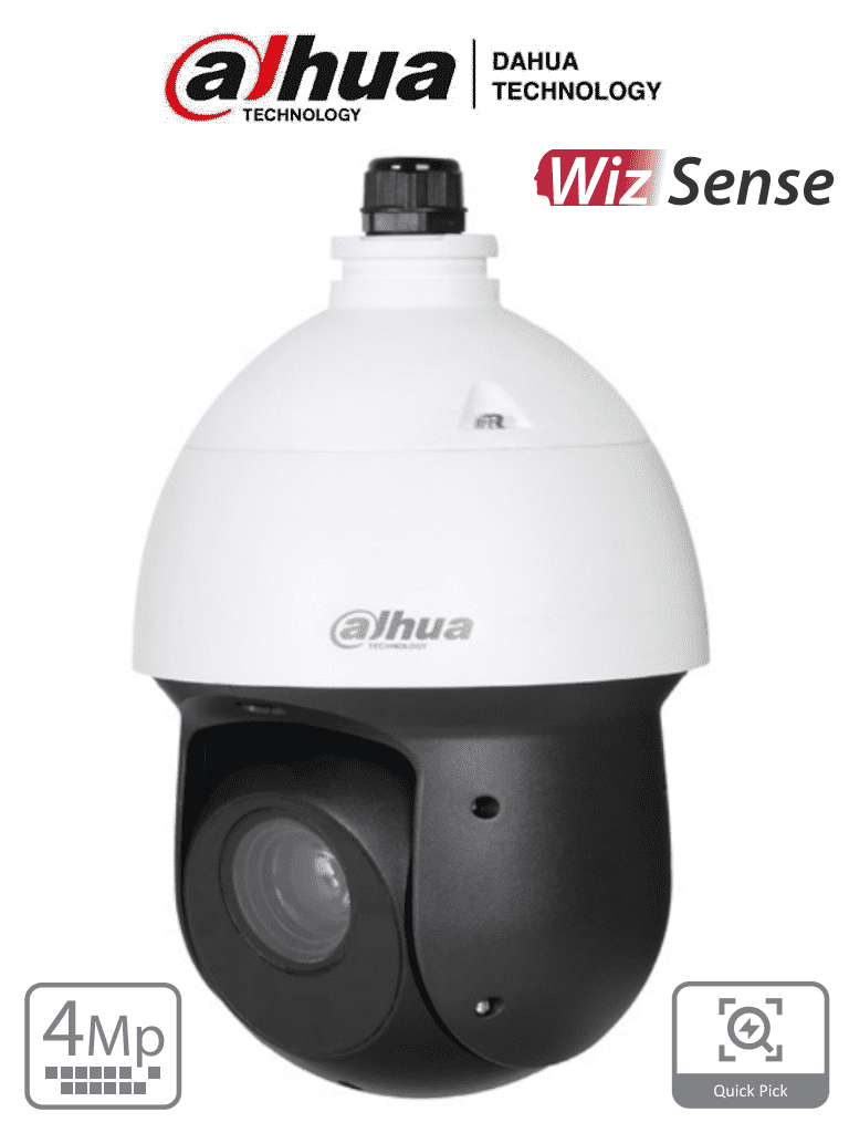 Cámara IP PTZ Dahua SD49425GB-HNR 4MP, Zoom Óptico 25x, IR 100m, WizSense, Detección Facial, SMD 4.0, Audio, Alarmas, MicroSD, IP66