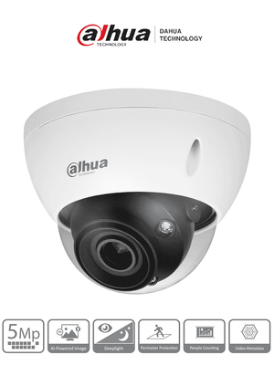 Cámara IP Domo Dahua 5MP con WizMind, Lente Motorizado 2.7-13.5mm, LED IR 40m