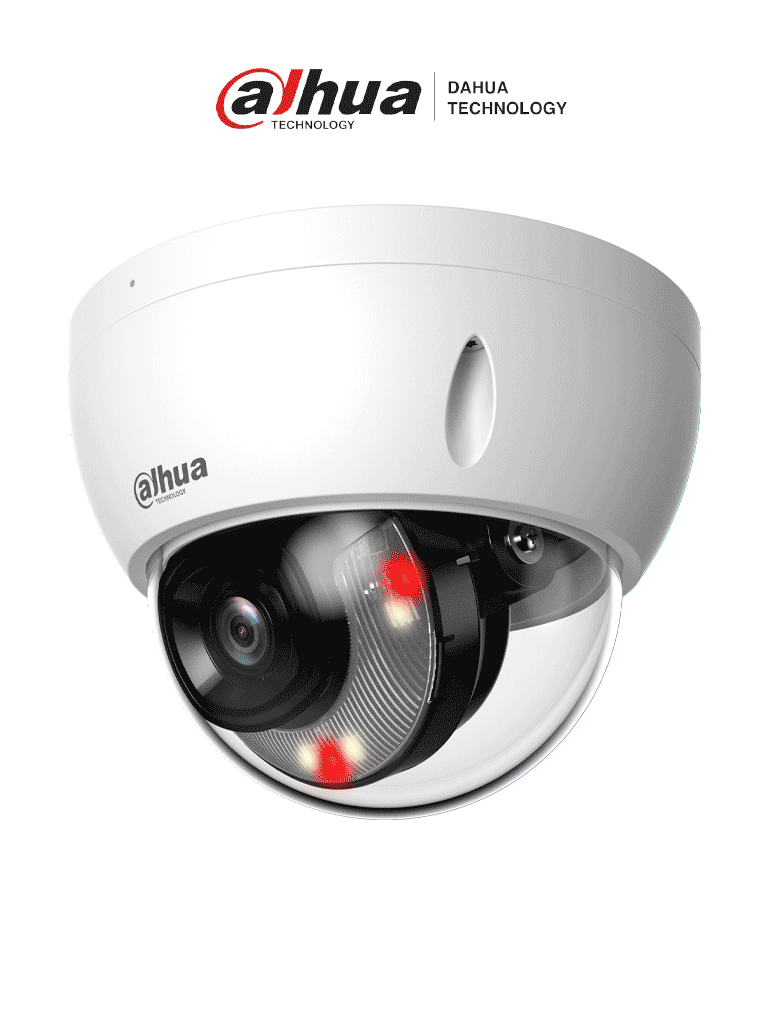 Cámara IP Dahua 6MP Domo Antivandalica 2.8mm 30m Full Color SMD Plus Micrófono IP67 IK10 MicroSD