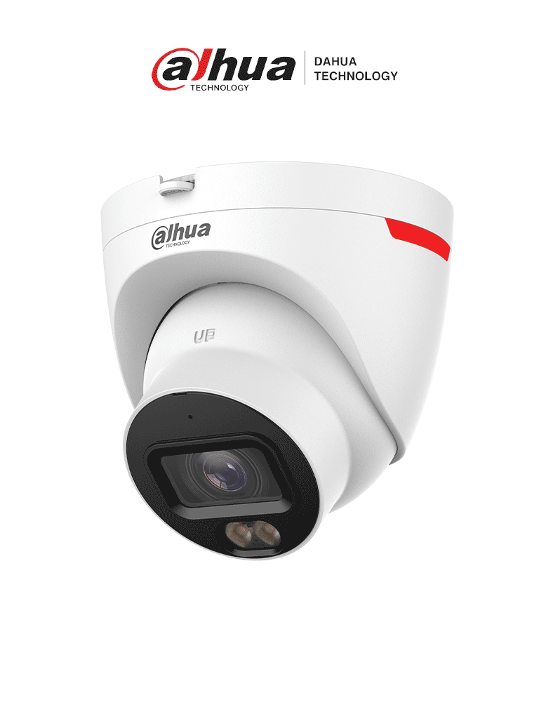 Cámara IP Dahua 4MP con tecnología WizColor y WizSense, lente 2.8mm, micrófono integrado, WDR 120dB, ranura MicroSD, PoE, IP67