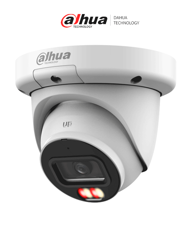 Cámara IP Domo Dahua DH-IPC-HDW3449QM-S IL, 4MP, Iluminador Dual, Lente 2.8mm, Micrófono Integrado, IR 50m, WDR 120dB