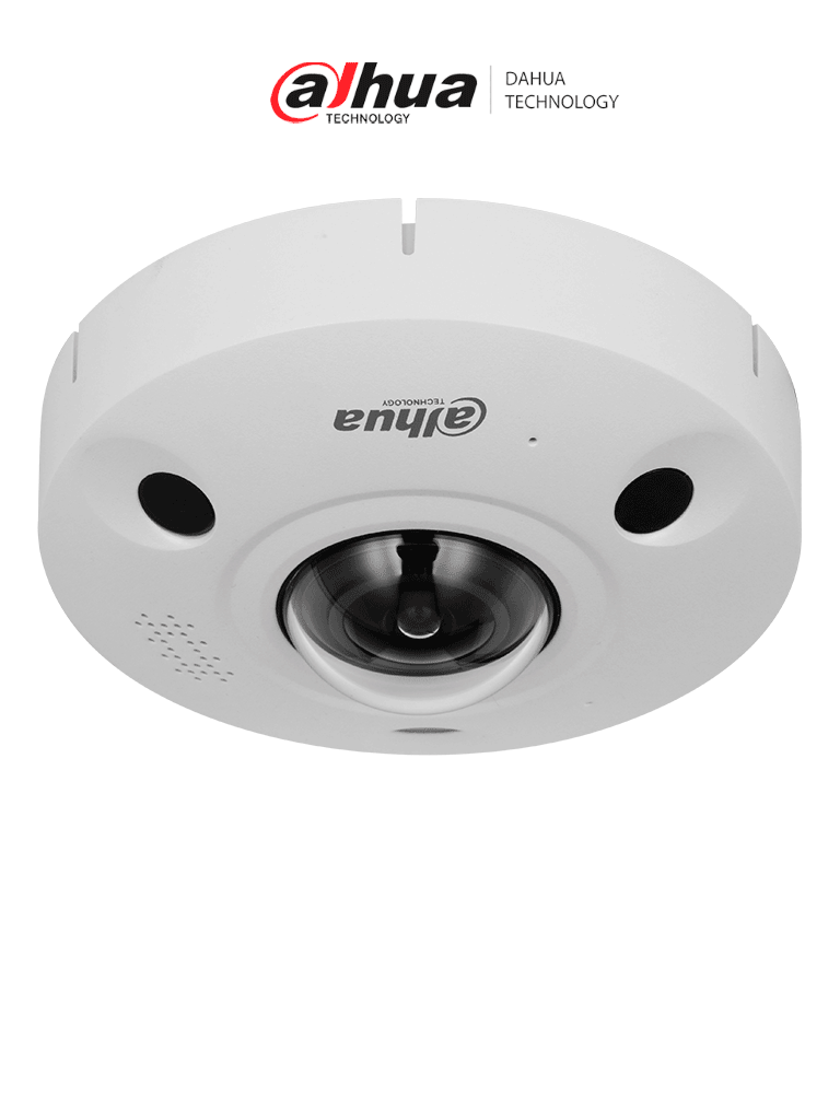 Cámara IP Fisheye Dahua DH-IPC-EBW8842P-AS 8MP WizMind IR 10m 1.8mm H.265 E/S Alarma Audio MicroSD Altavoz POE IP67 IK10