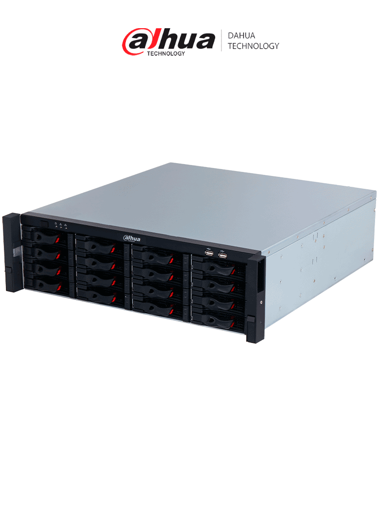 NVR Dahua DHI-NVR616H-128-XI 128 Canales 2U 16HDD 1024 Mbps RAID con Detección Facial