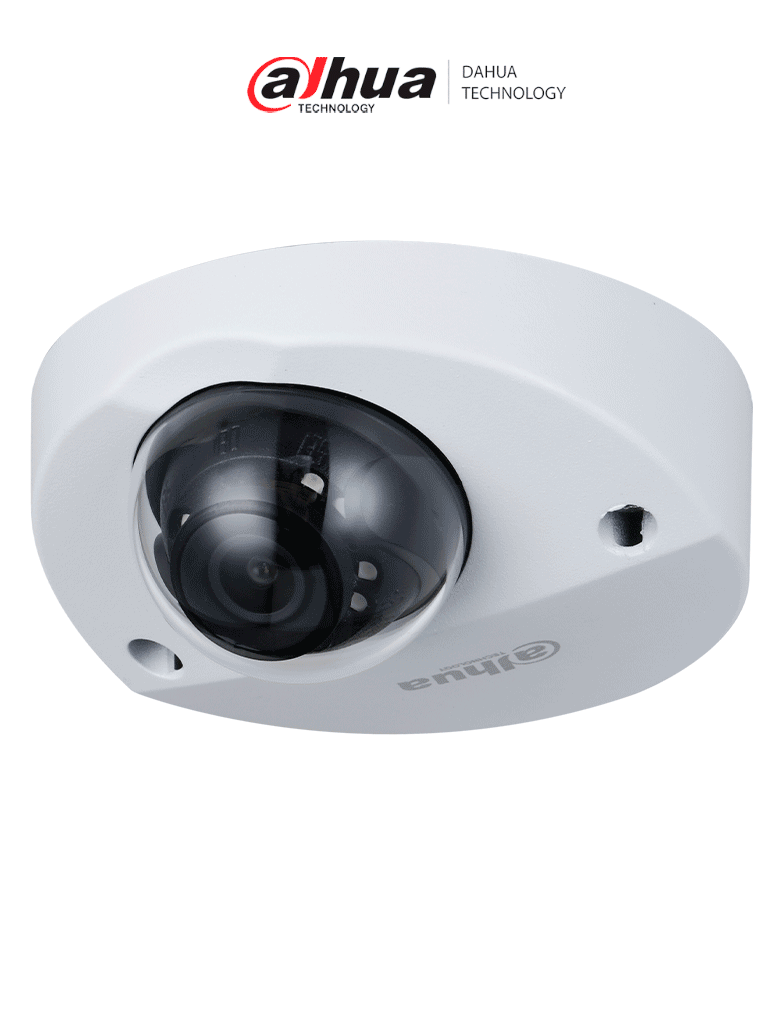 Cámara Domo Dahua HDBW3200F-M 2MP para DVR Móvil, Lente 2.8mm, IR 20m, Tetra Híbrida, Micrófono Integrado, IP67, IK10