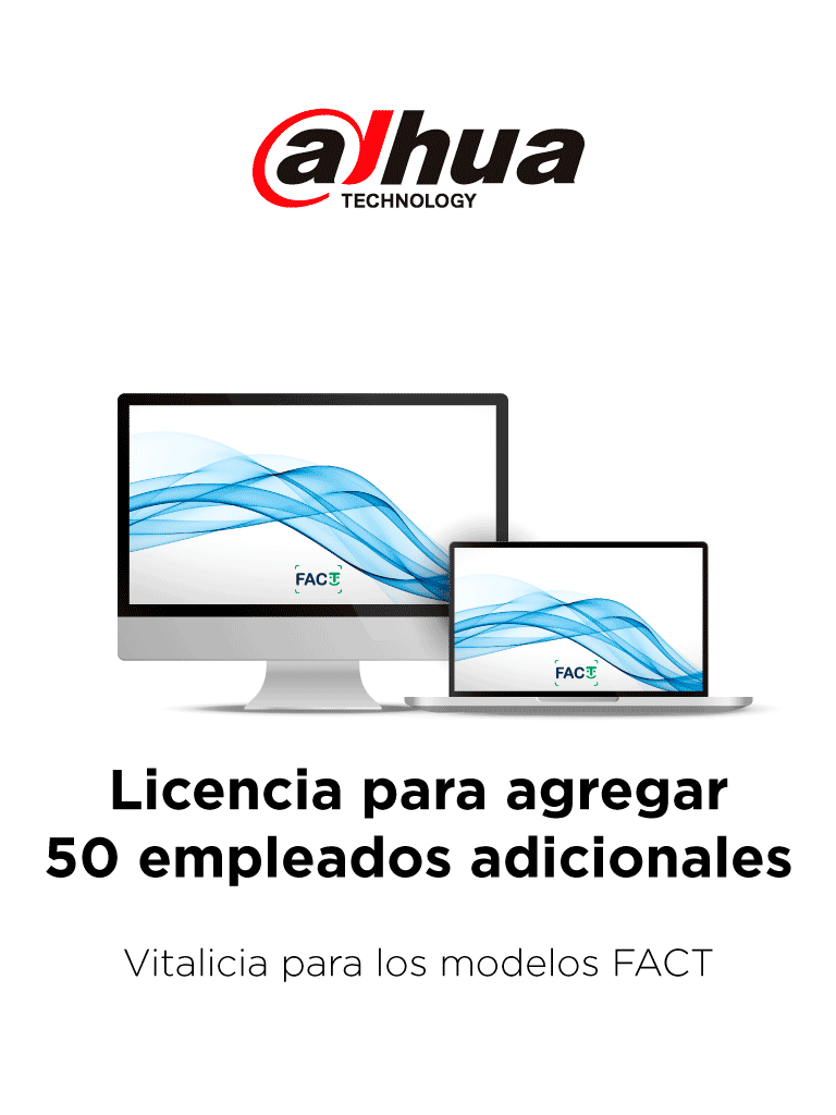 Licencia Dahua Titanium para agregar 50 empleados / Vitalicia para modelos FACT, sin límite de tiempo