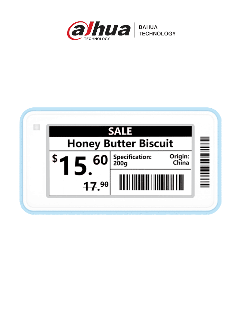 Dahua Etiqueta Electrónica ESL DHI-ESL-E021C-NF, 2.13", Bluetooth 5.1, -25 a 25°C