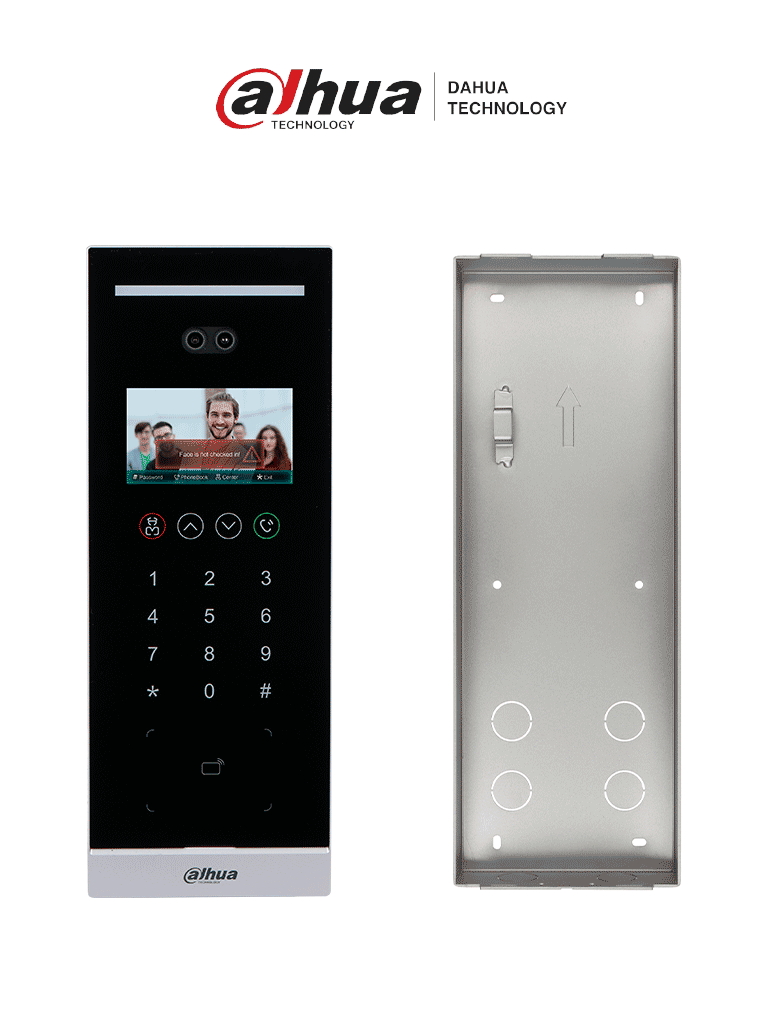 Frente de Calle IP Dahua VTO6531HPAQ con Reconocimiento Facial, IP65, Salida de Relevador