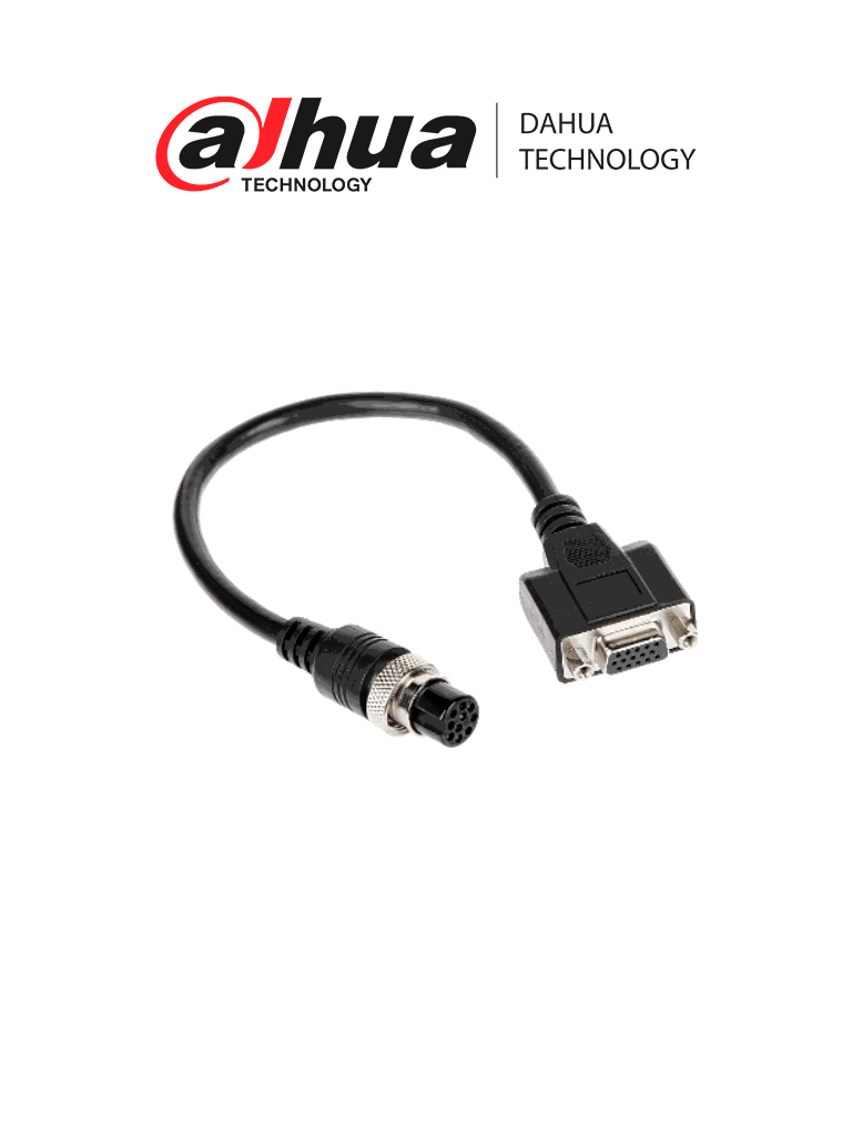 Cable VGA Dahua MC-AF10-DBF15, Compatible con MXVR y MNVR Serie 4000/8000, Conector M12 Tipo Aviación 10 Pines