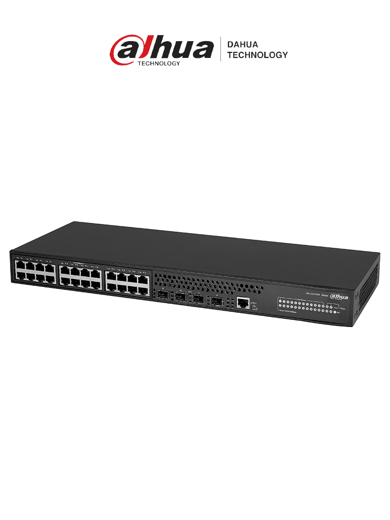 Switch Gigabit Dahua DH-AS5500-24GT4XF/ 24 Puertos/ PoE/ Funciones L2 y L3/ IRF2