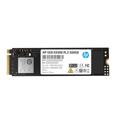 SSD HP EX900 M.2 NVMe, 500GB, M.2, 1500 MB/s Escritura, 2100 MB/s Lectura, PCI Express 3.0