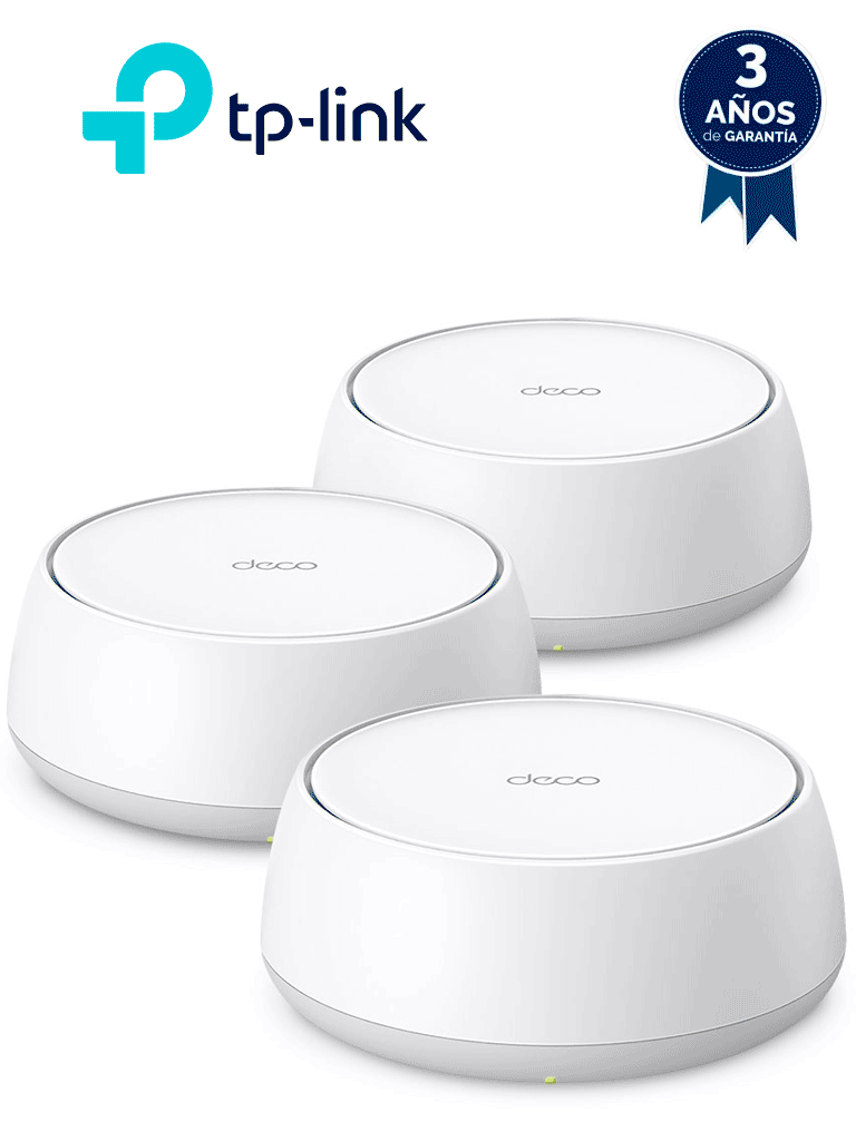 Sistema Mesh WiFi 7 TP-LINK DECO BE25 (3-PACK) - Triple Banda 3.6Gbps, 2 Puertos 2.5Gbps, MLO