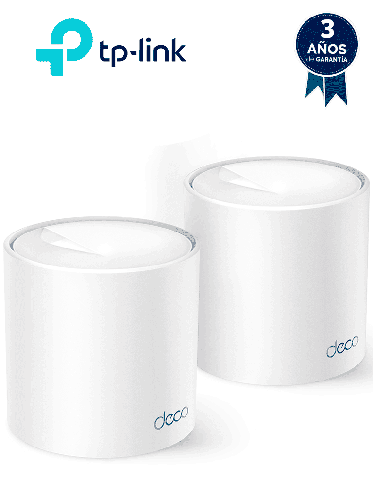 TP-LINK DECO X50 PRO (2-PACK) - Sistema Mesh WiFi 6 , WiFi 6 de doble banda de 3Gbps en la banda de 6GHz , Puertos de 2.5Gbps , Protección con HomeShield , compatible con Alexa y Google Home.