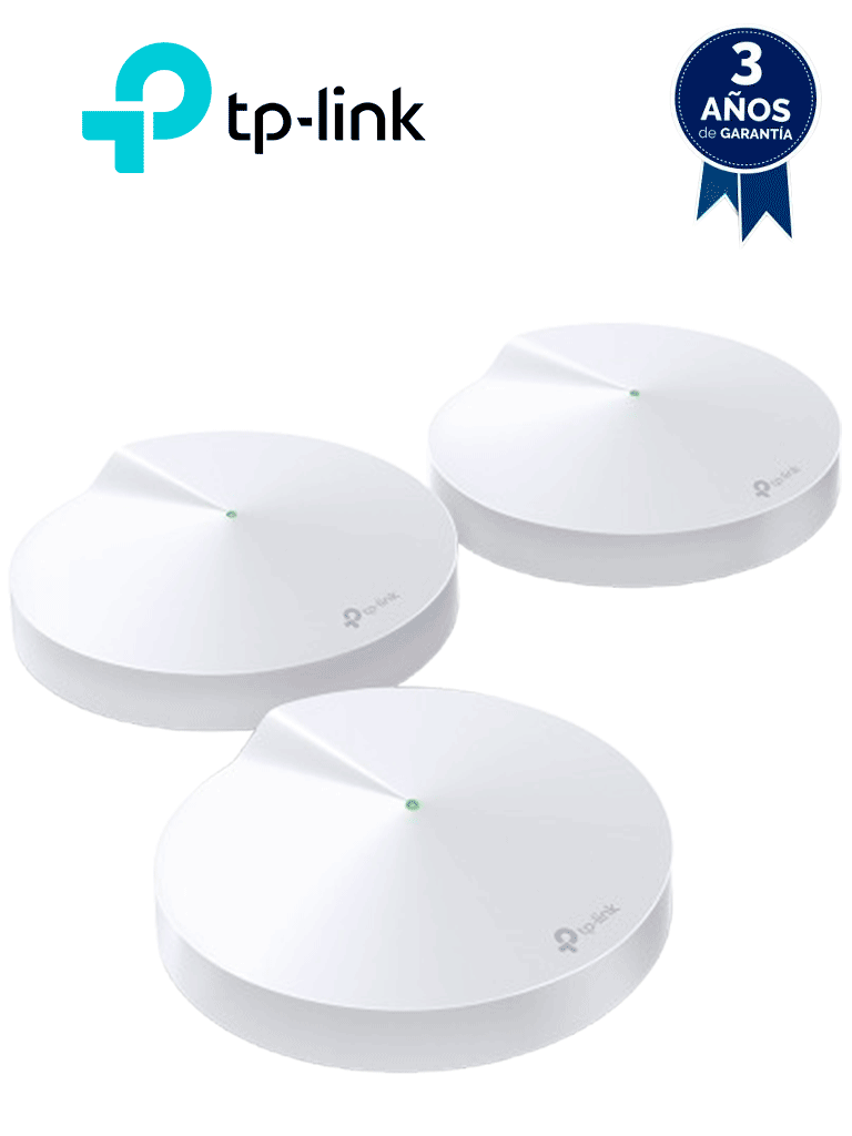 Router TP-Link Deco M5 (3-Pack) Wi-Fi 5 AC1300, 2 Puertos Gigabit, 4 Antenas, App Deco, HomeCare