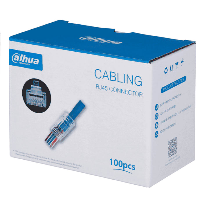 Dahua PFM976-531-PT Caja 100 Plugs Pass Through RJ45 Cat5e Oro 15U UL94V-2